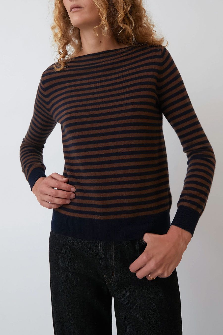 Rue Blanche Lumina Stripe Sweater in Stripe and Nut sold by No. 6 product image thumbnail 2
