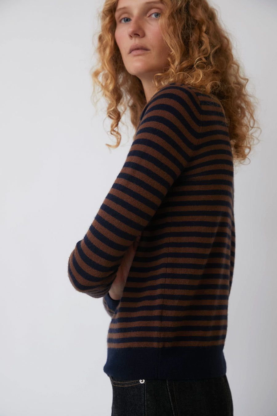 Rue Blanche Lumina Stripe Sweater in Stripe and Nut sold by No. 6 product image thumbnail 4