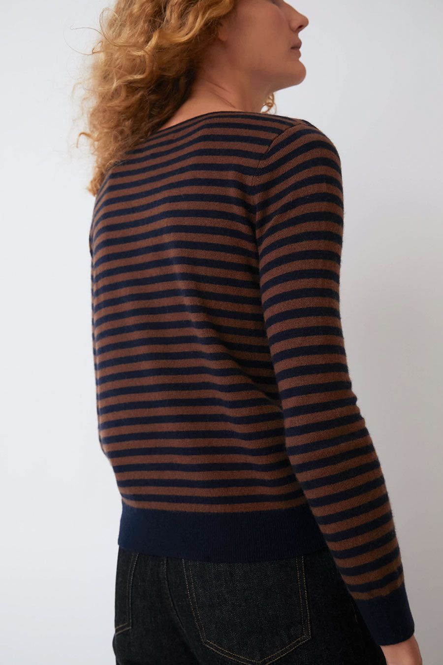 Rue Blanche Lumina Stripe Sweater in Stripe and Nut sold by No. 6 product image thumbnail 5
