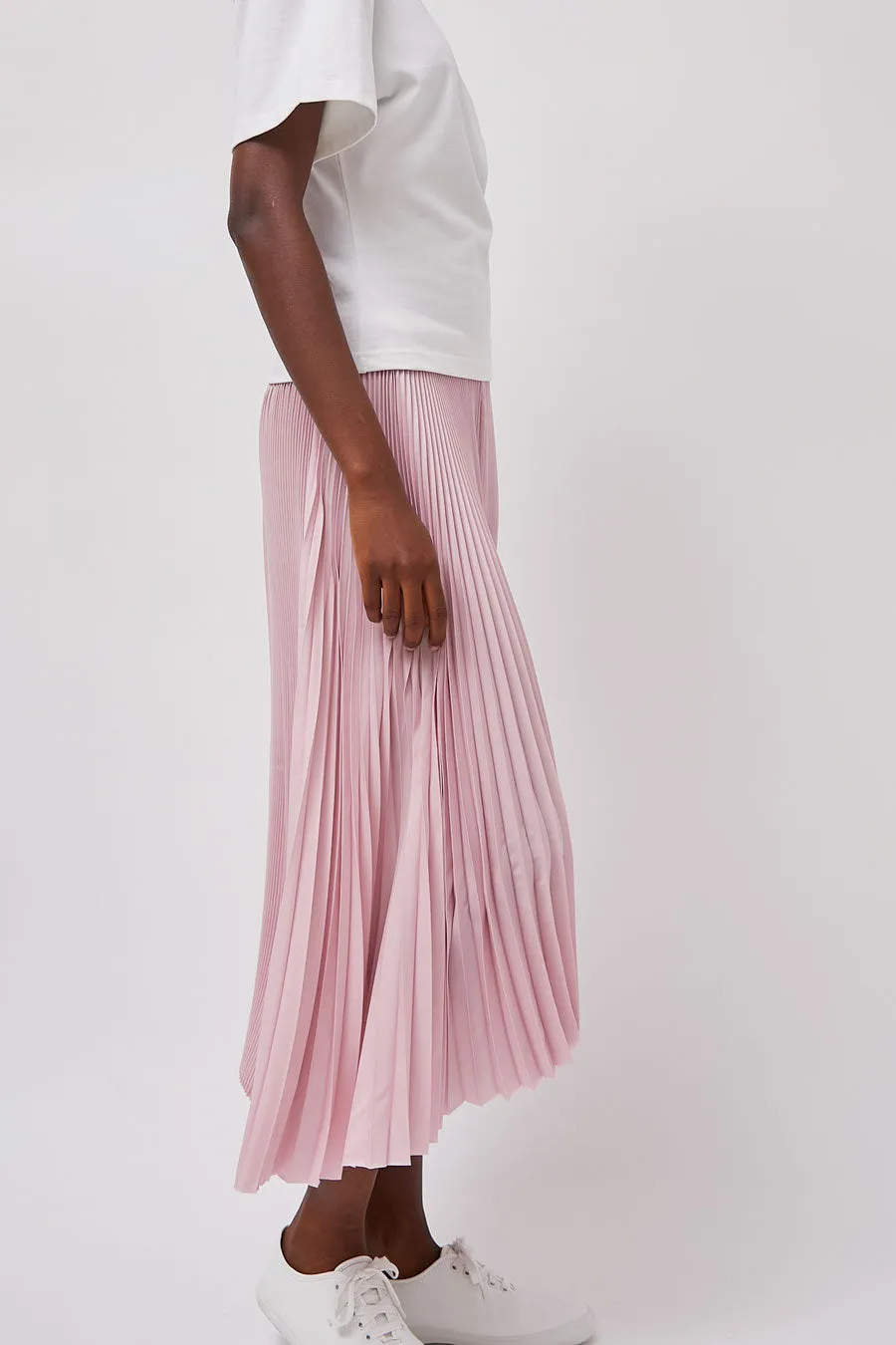 Marios Pleated Asymmetric Skirt in Pink sold by No. 6 product image thumbnail 3