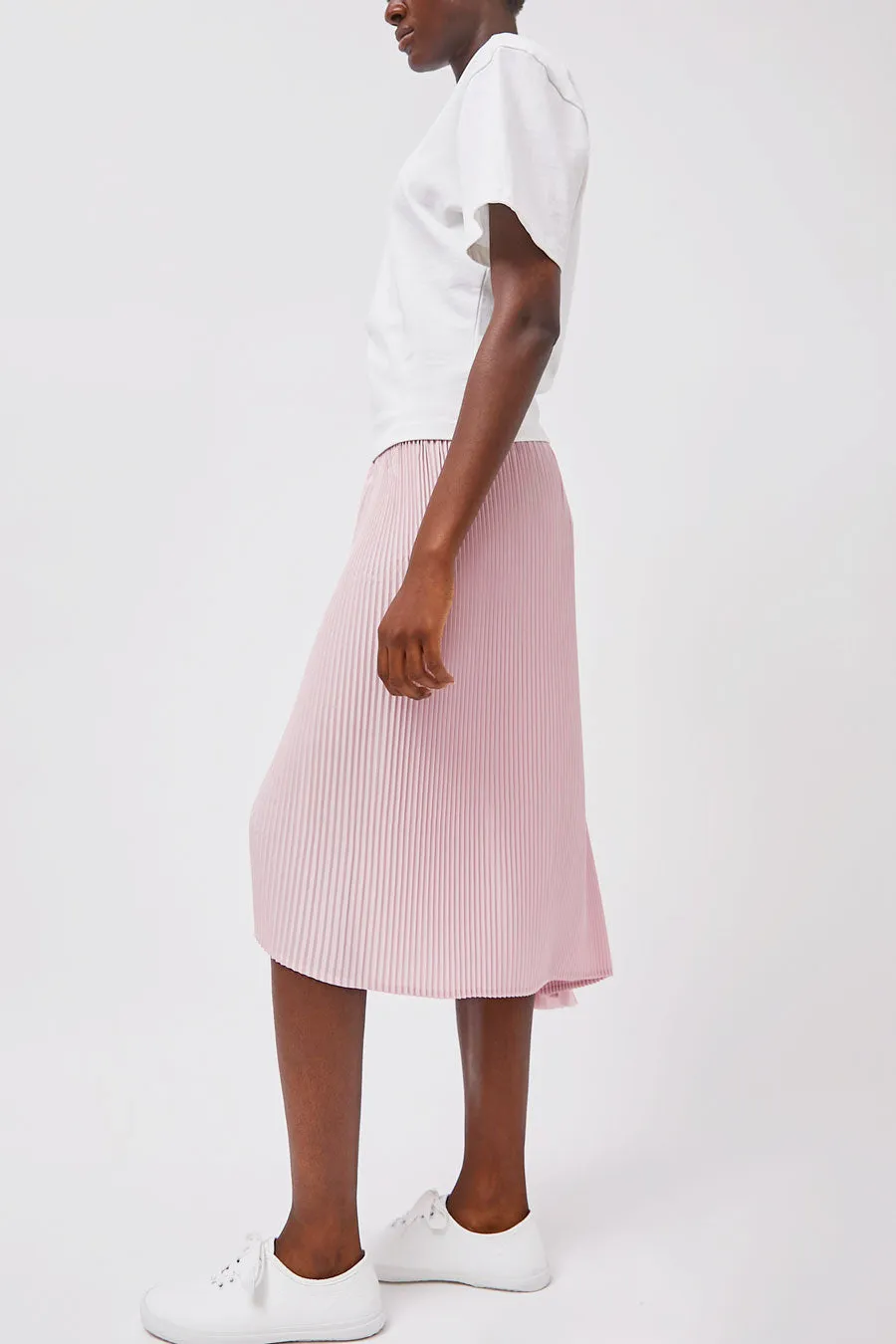 Marios Pleated Asymmetric Skirt in Pink sold by No. 6 product image thumbnail 4