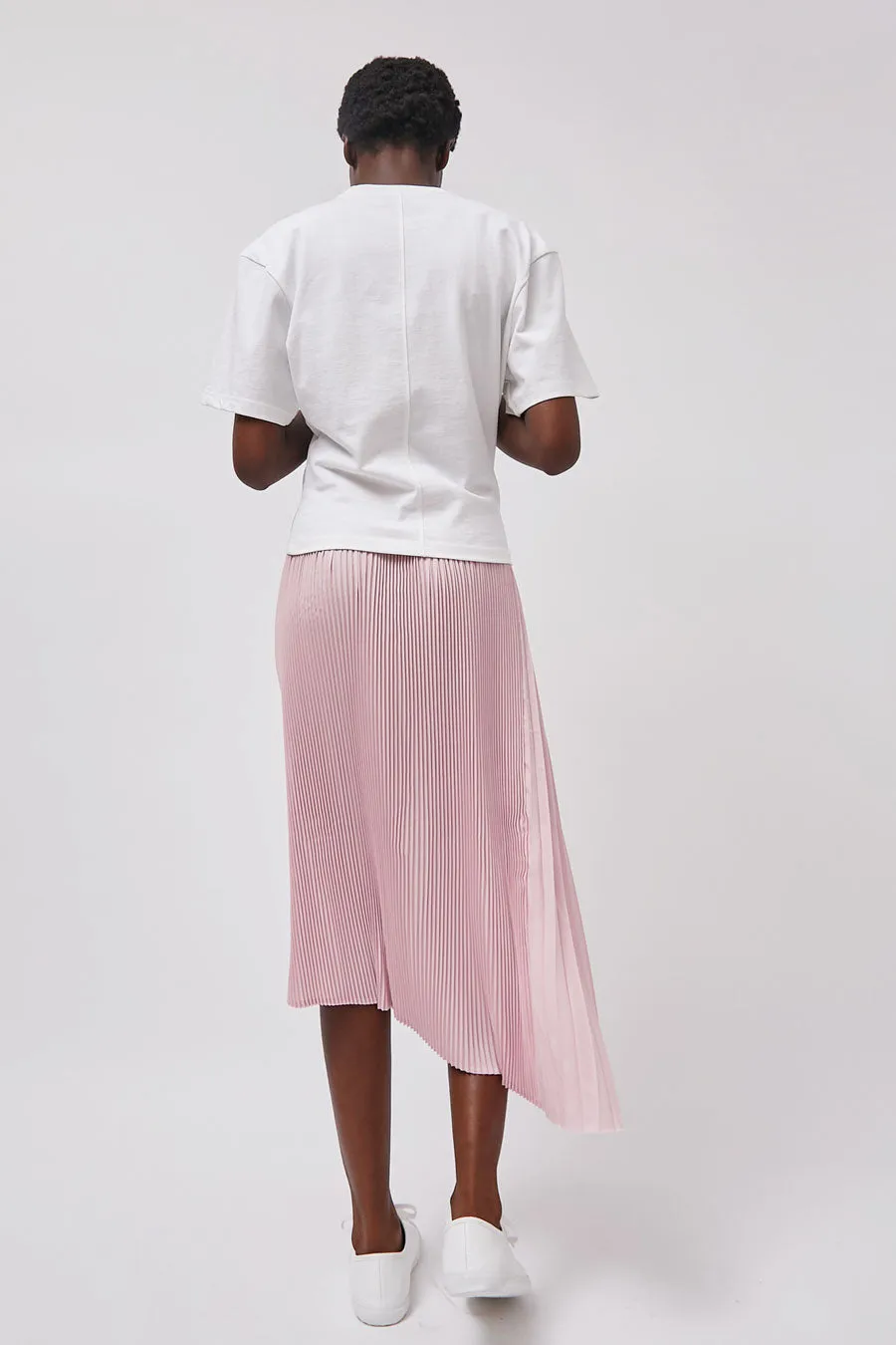 Marios Pleated Asymmetric Skirt in Pink sold by No. 6 product image thumbnail 5