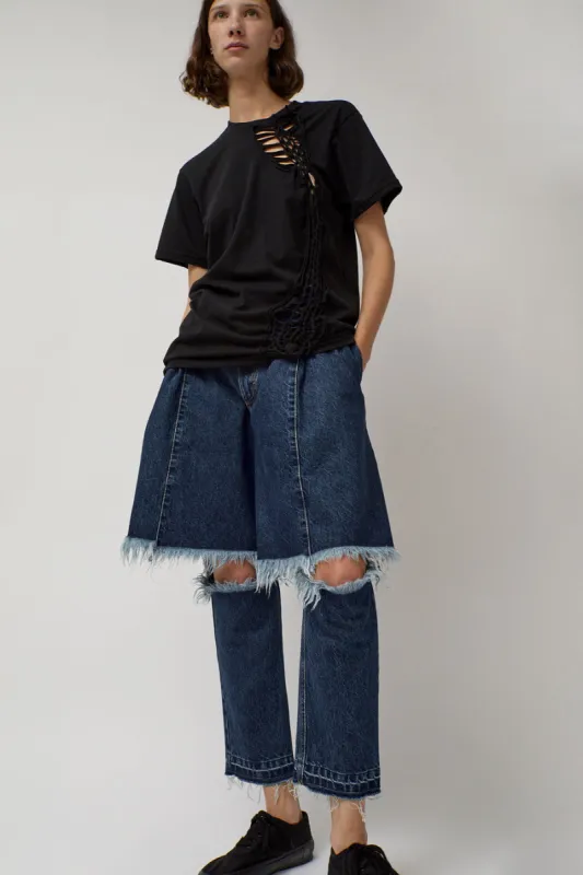 KSENIASCHNAIDER Demi-Denims in Medium Blue made by No. 6