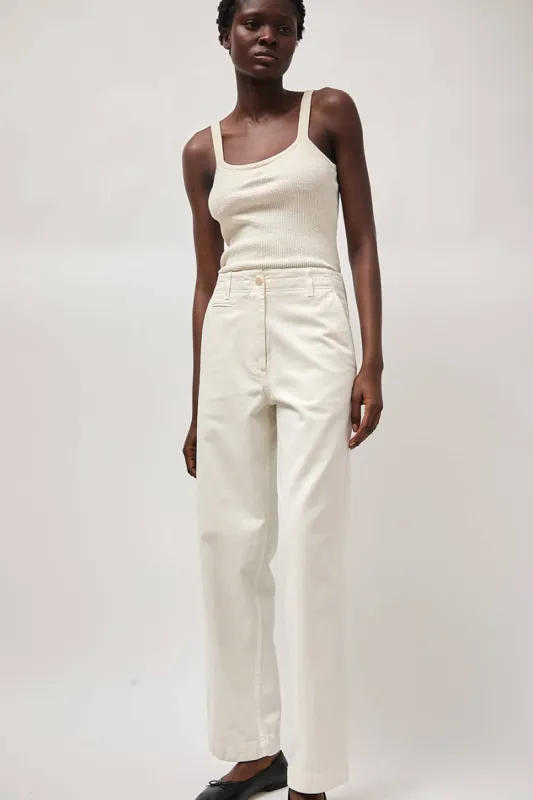 Nothing Written Jeff Chino Pants in White sold by No. 6