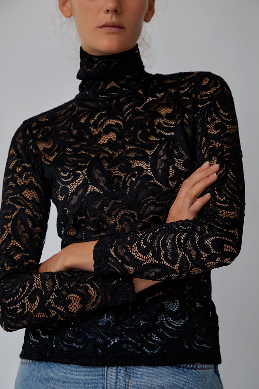 No.6 Scout Turtleneck in Black Lace sold by No. 6 product image thumbnail 2