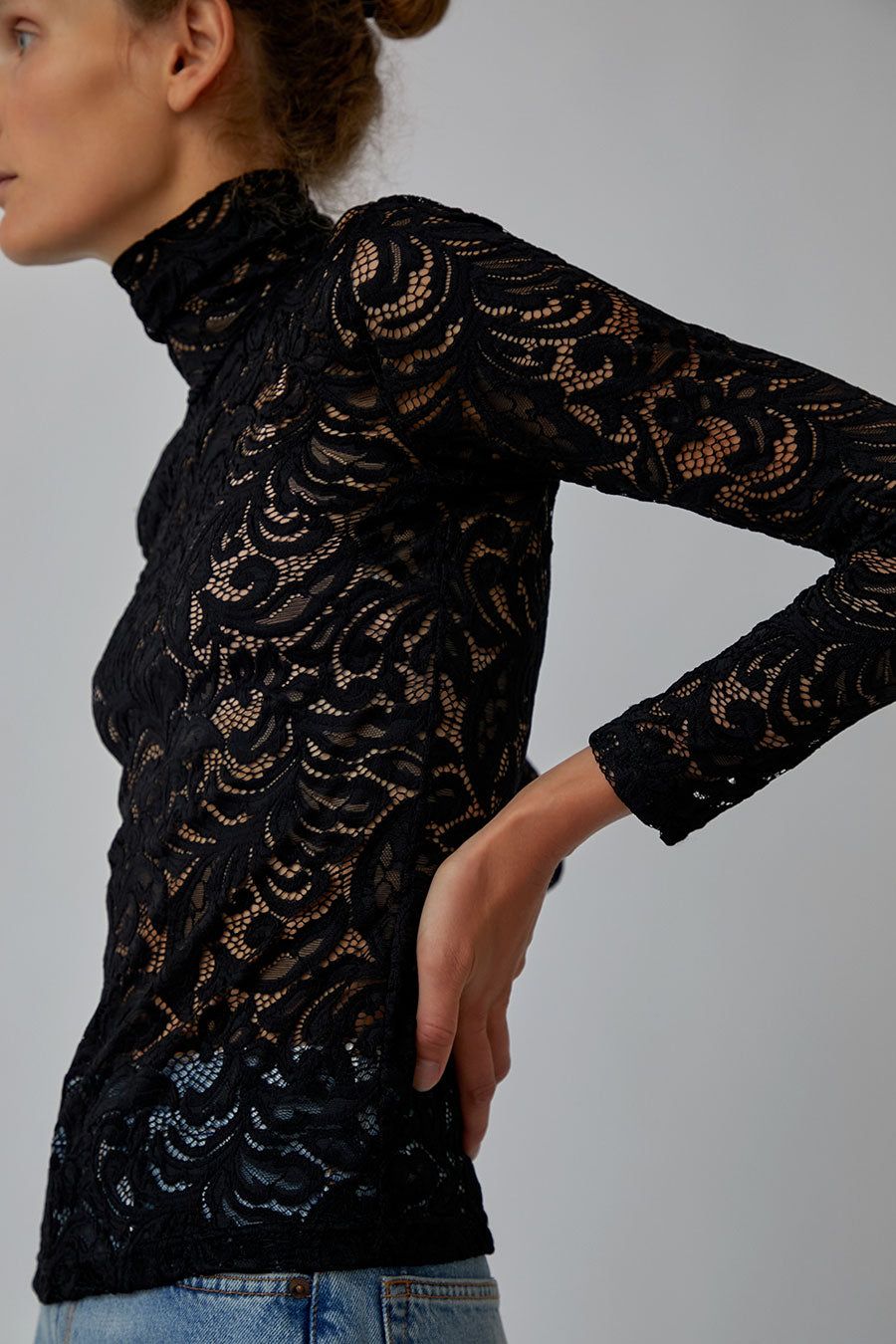No.6 Scout Turtleneck in Black Lace sold by No. 6 product image thumbnail 4