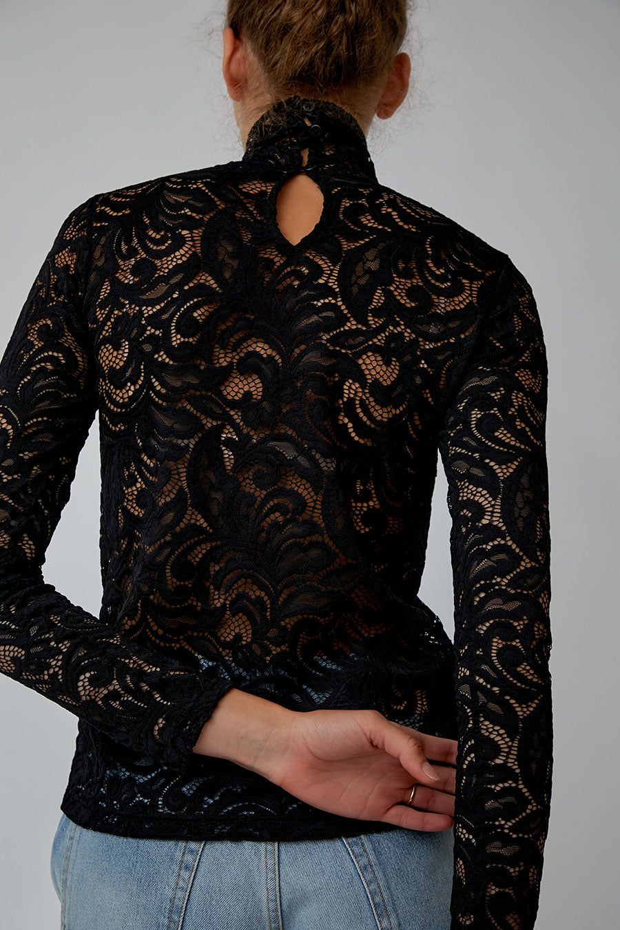 No.6 Scout Turtleneck in Black Lace sold by No. 6 product image thumbnail 5