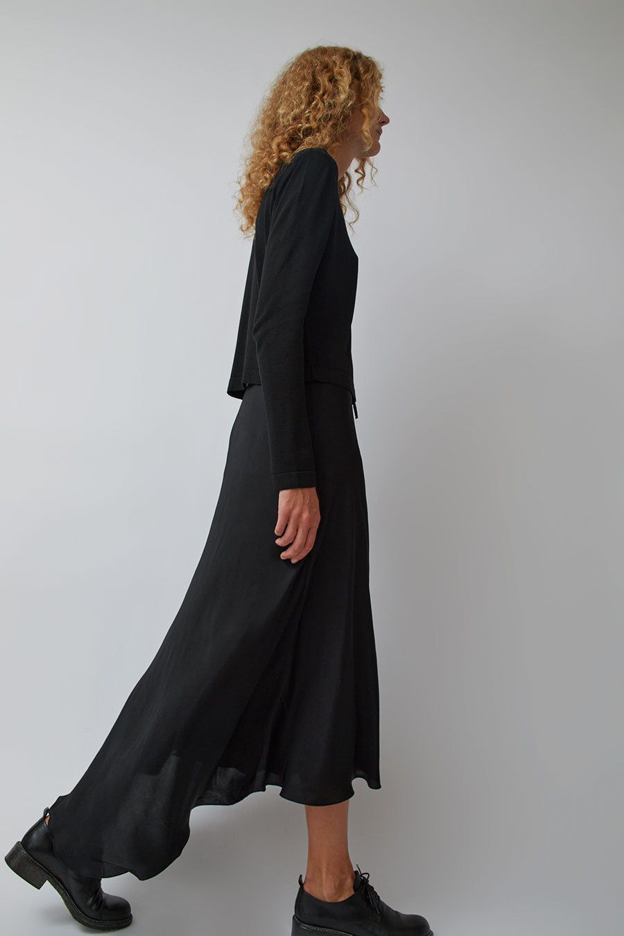 CORDERA Fluid Asymmetric Skirt in Black sold by No. 6 product image thumbnail 4