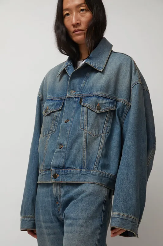 Haikure Spencer Jacket in Oil Blue sold by No. 6
