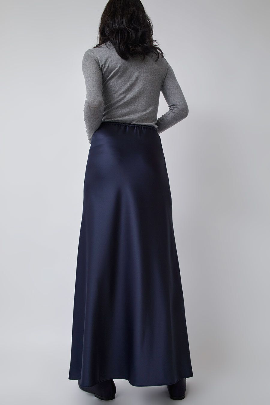 Amomento Silky Long Skirt in Navy sold by No. 6 product image thumbnail 4