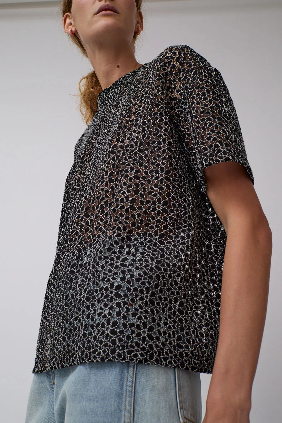 No.6 Joanne Tee in Black and White Lace sold by No. 6 product image thumbnail 4