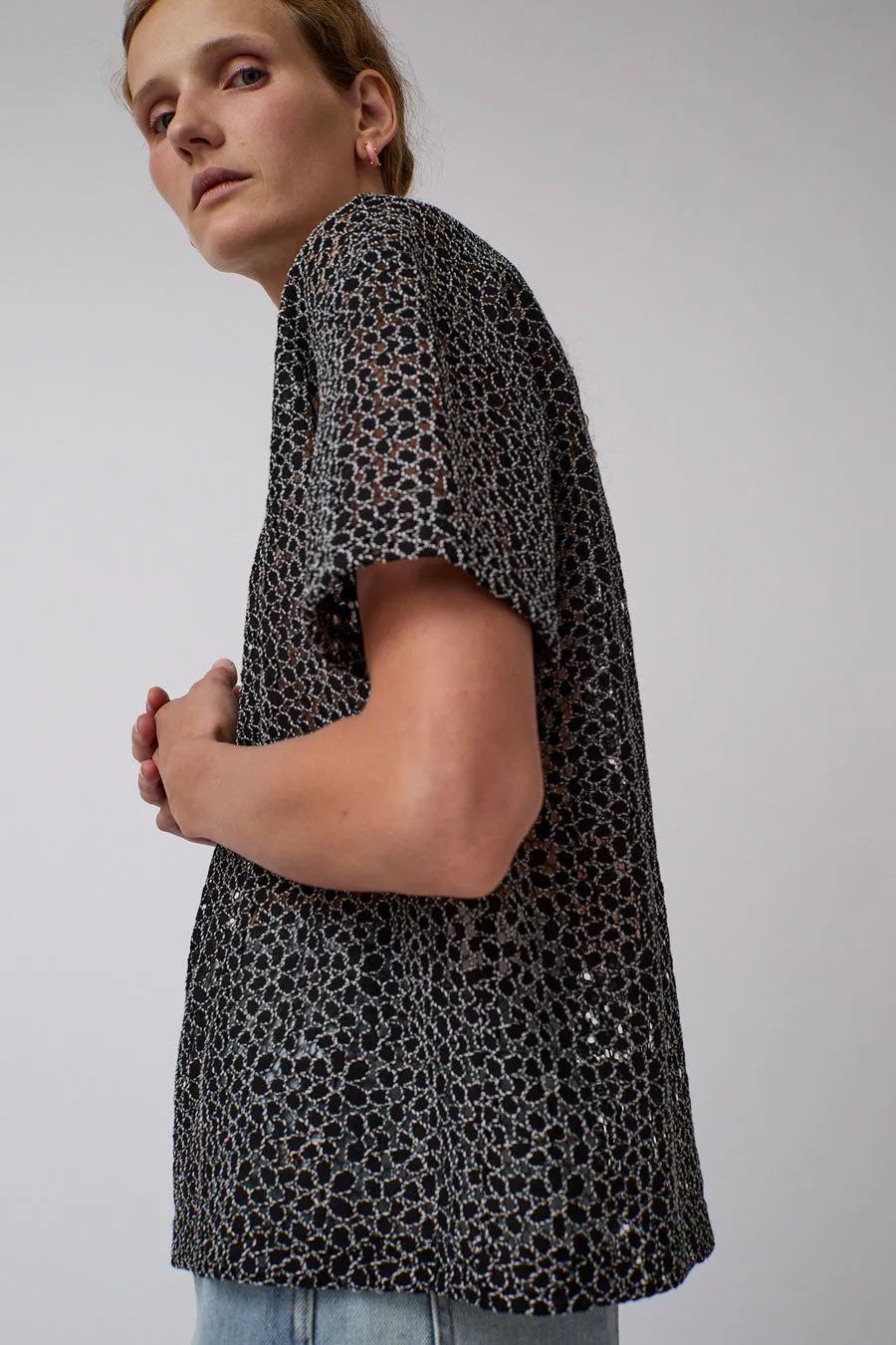 No.6 Joanne Tee in Black and White Lace sold by No. 6 product image thumbnail 3