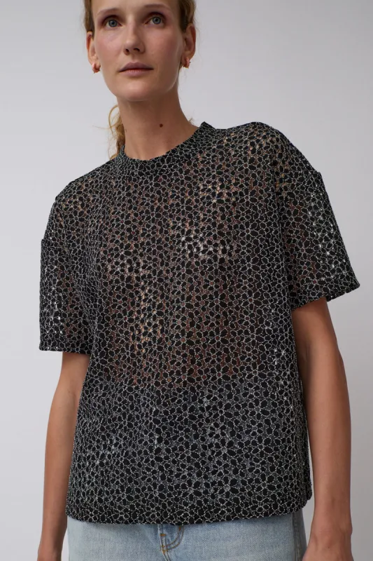 No.6 Joanne Tee in Black and White Lace sold by No. 6