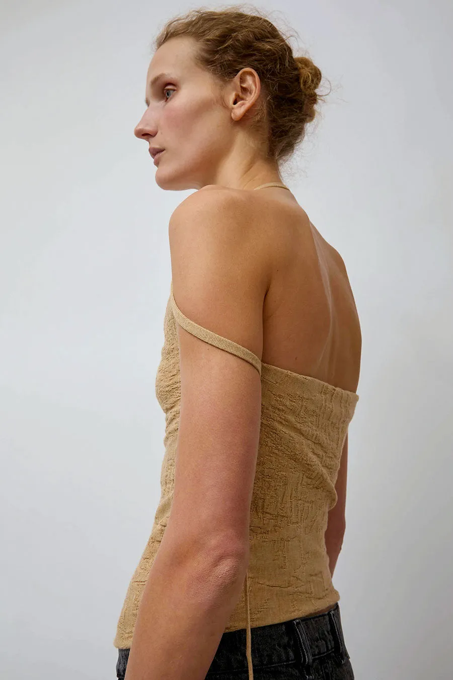 SERAPIS Knit Strap Top in Beige sold by No. 6 product image thumbnail 3