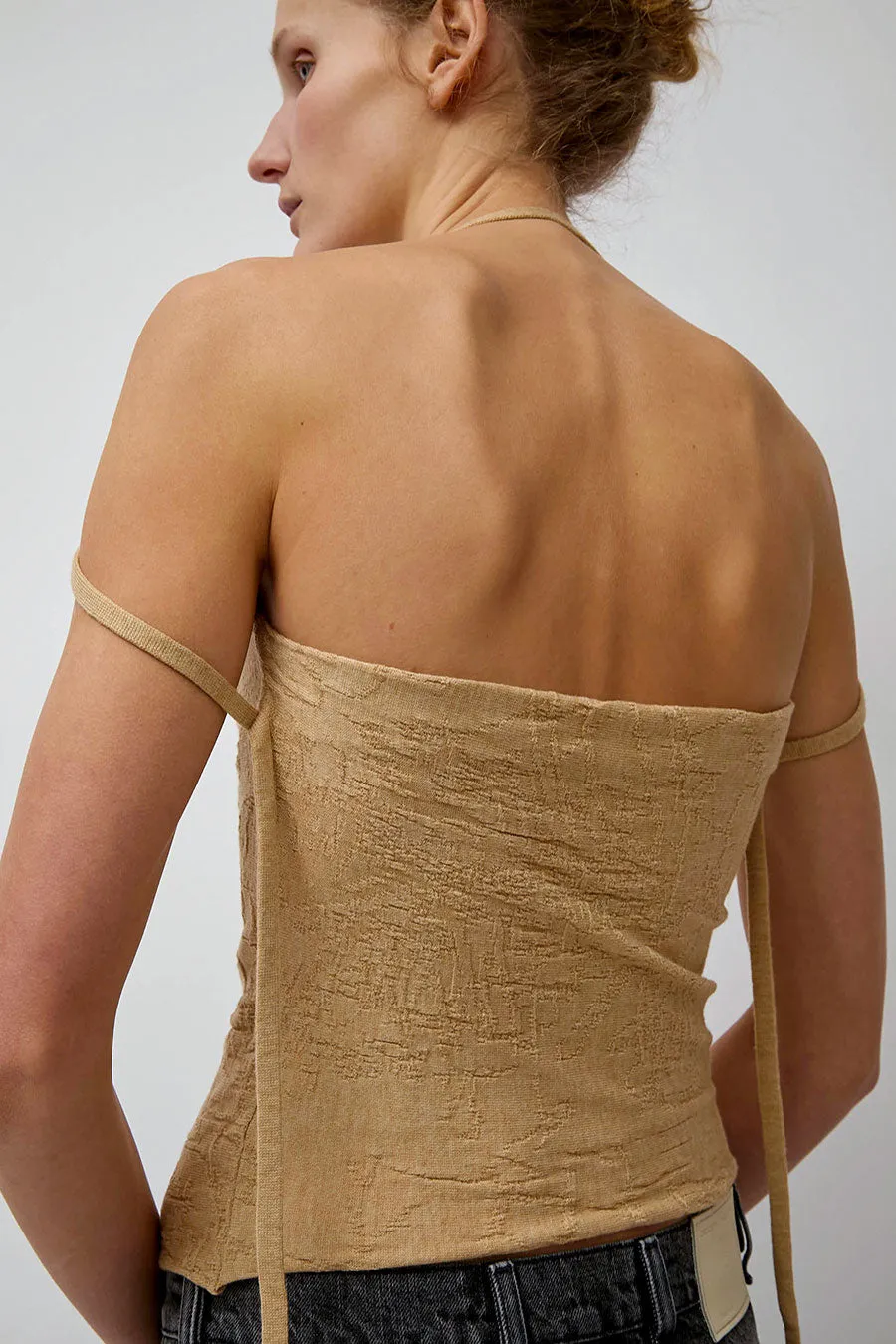 SERAPIS Knit Strap Top in Beige sold by No. 6 product image thumbnail 5