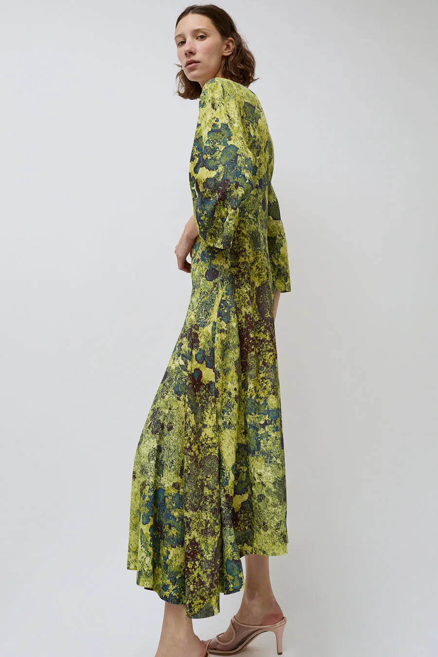 INSHADE V Neck Asy Dress in Green Landscape sold by No. 6 product image thumbnail 4