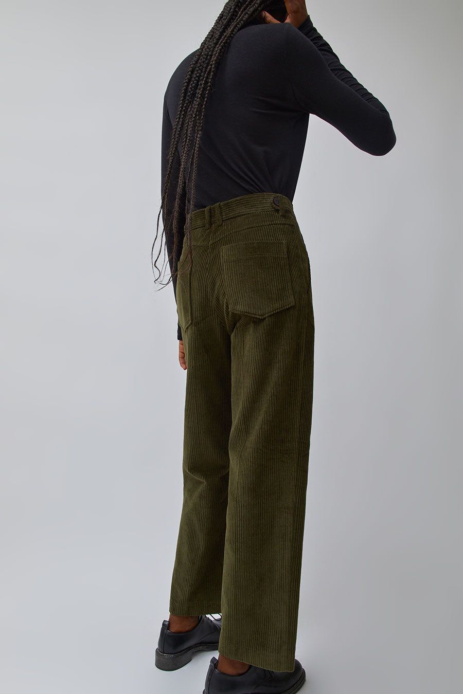 Mijeong Park Corduroy Straight Leg Pants in Olive sold by No. 6 product image thumbnail 5