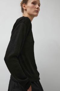 Nothing Written Linen One Button Cardigan in Black sold by No. 6