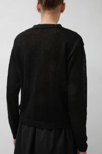 Nothing Written Linen One Button Cardigan in Black sold by No. 6