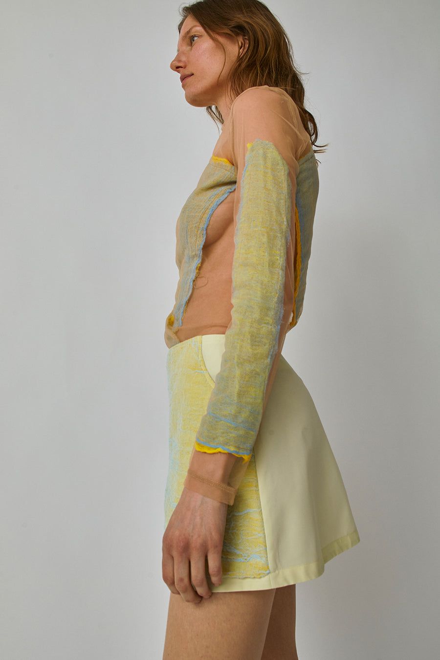 Halo Labels Gauze Mini Skirt in Colophany sold by No. 6 product image thumbnail 5