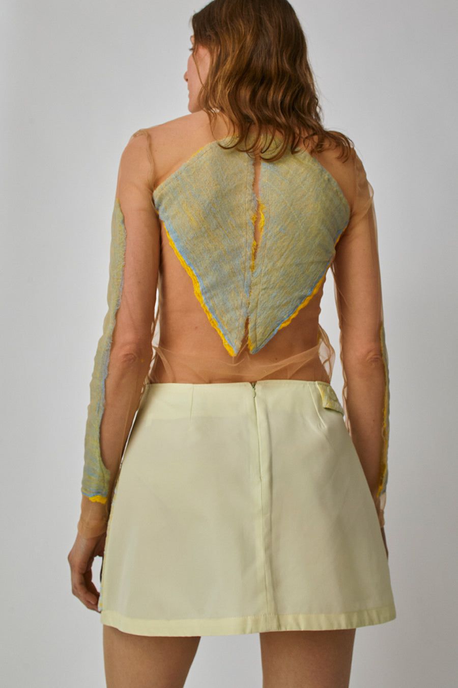 Halo Labels Gauze Mini Skirt in Colophany sold by No. 6 product image thumbnail 6