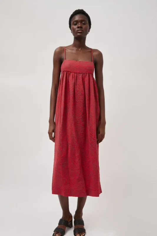 No.6 Eloise Dress in Red Bamboo made by No. 6