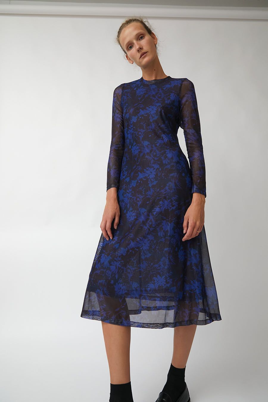 No.6 Alix Dress in Violet Camellia sold by No. 6