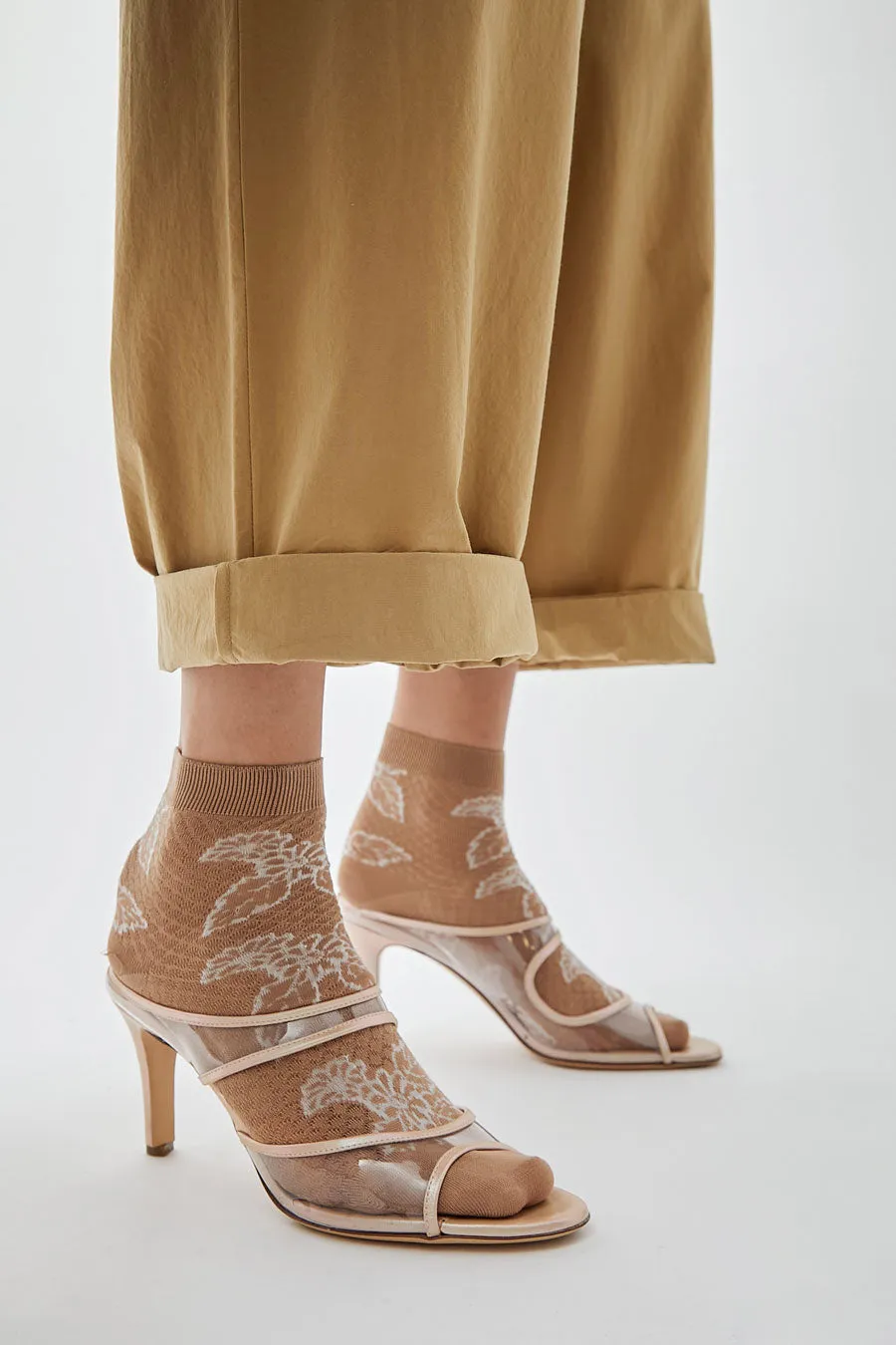 Maria La Rosa Floral Ankle Socks in Argilla sold by No. 6 product image thumbnail 3