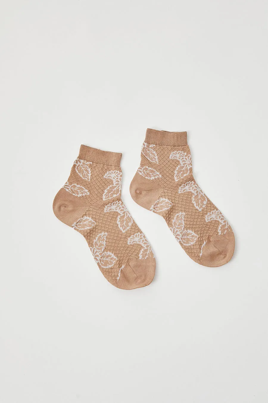 Maria La Rosa Floral Ankle Socks in Argilla sold by No. 6 product image thumbnail 4