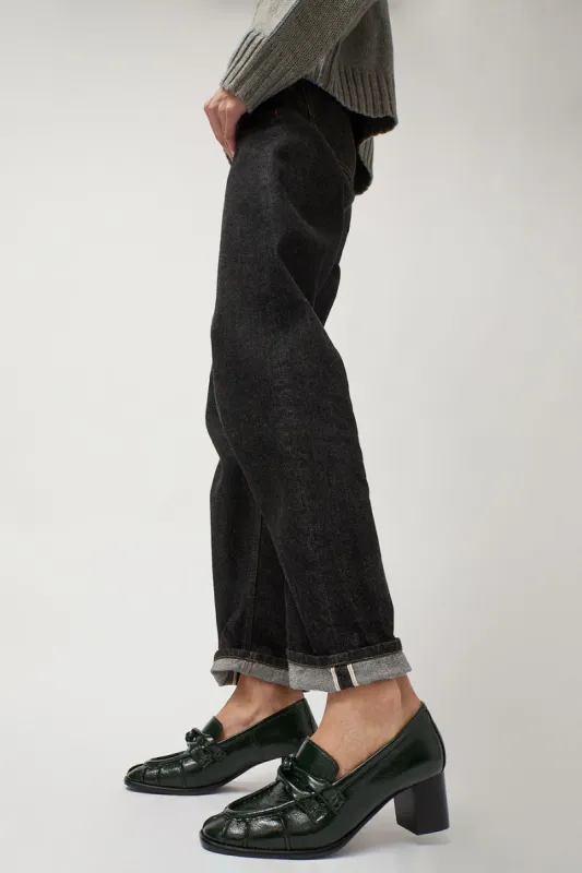 No.6 Philippe Heeled Loafer in Bottle made by No. 6