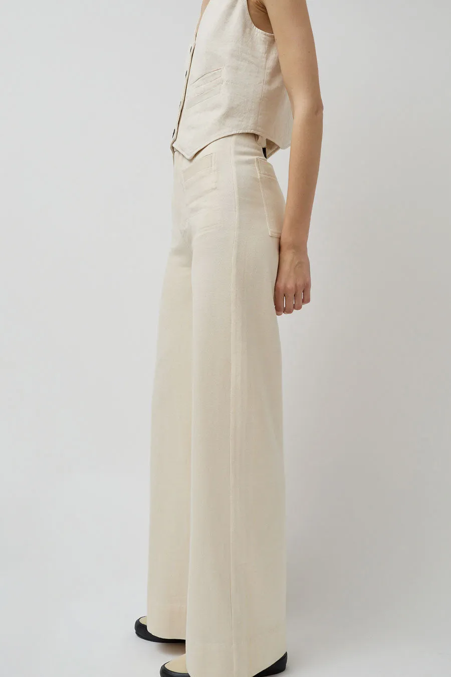 Maria Stanley Soft Hank Pant in Bone sold by No. 6 product image thumbnail 2
