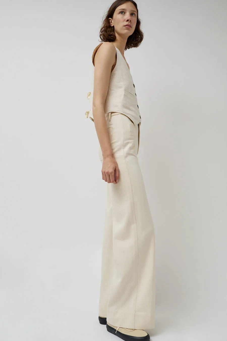 Maria Stanley Soft Hank Pant in Bone sold by No. 6 product image thumbnail 4