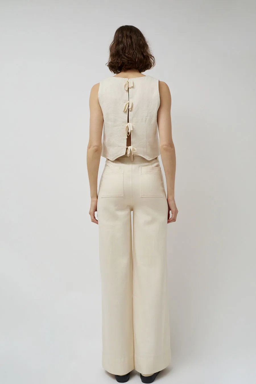 Maria Stanley Soft Hank Pant in Bone sold by No. 6 product image thumbnail 5