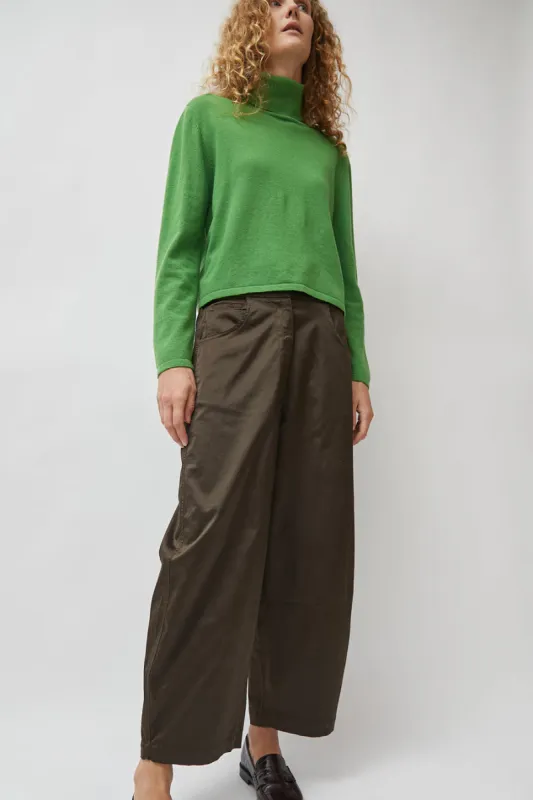 CORDERA Satin Curved Pants in Alga sold by No. 6