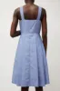 Heather Harlan Party Dress in Wedgewood and White Stripe sold by No. 6