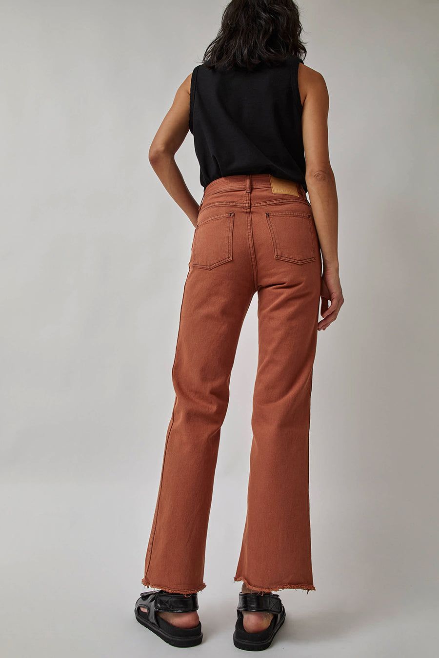 B Sides Eshel Kick Flare Jean in Umber Overdye sold by No. 6 product image thumbnail 6