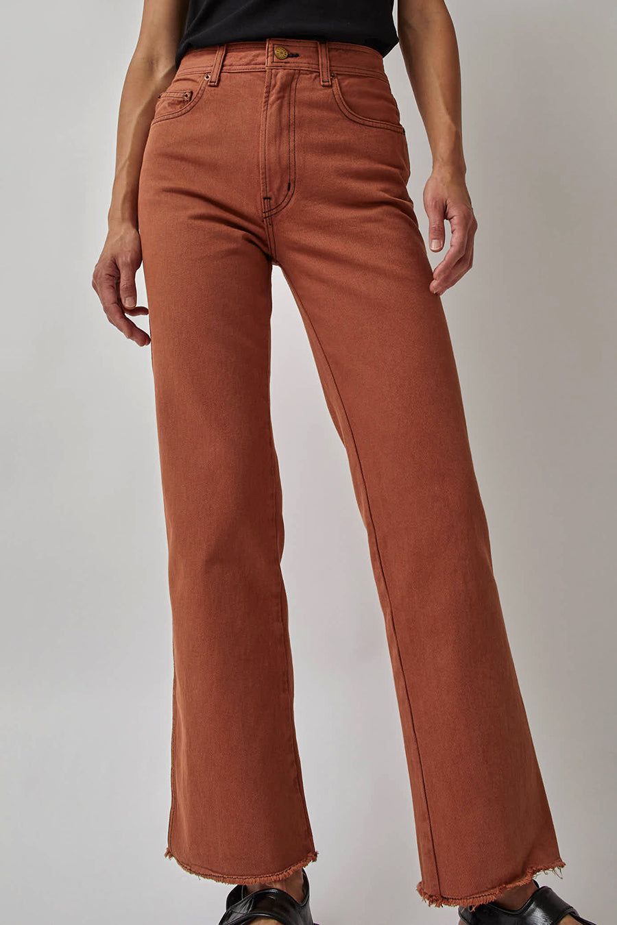 B Sides Eshel Kick Flare Jean in Umber Overdye sold by No. 6 product image thumbnail 2