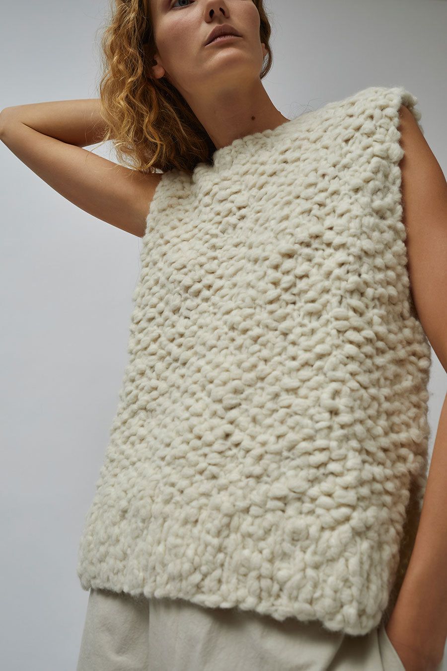 Lauren Manoogian Handknit Matta Shell in Raw White sold by No. 6 product image thumbnail 2