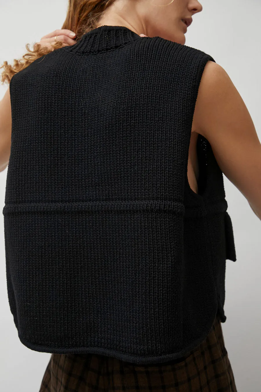 CORDERA Cotton Pocket Waistcoat in Black sold by No. 6 product image thumbnail 5