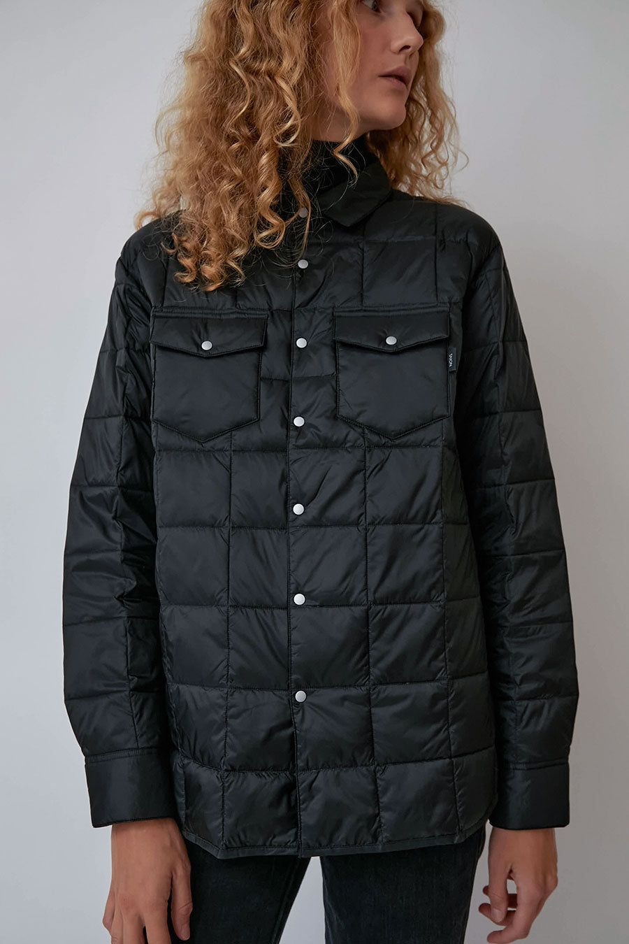 TAION W-Pocket Down Shirt in Black sold by No. 6