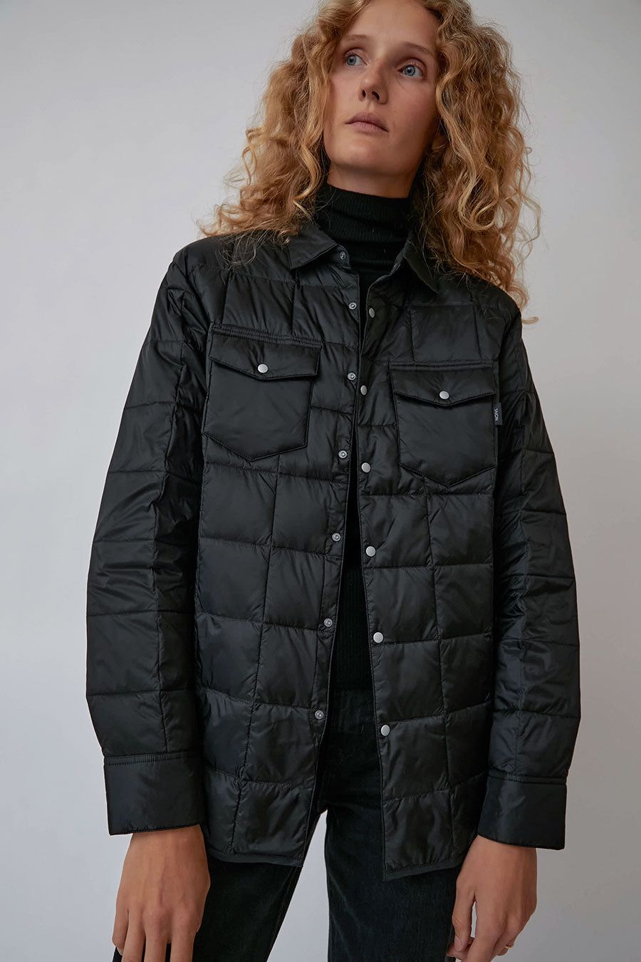 TAION W-Pocket Down Shirt in Black sold by No. 6 product image thumbnail 2