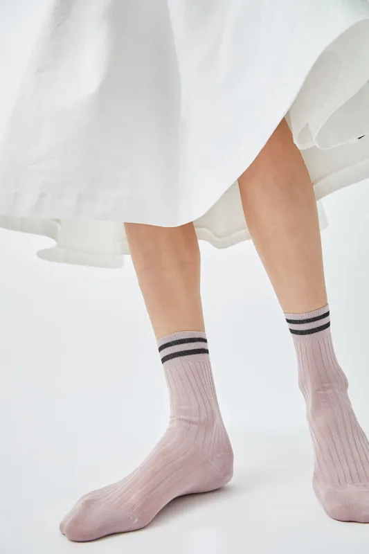 Maria La Rosa Tube Socks in Cipria sold by No. 6