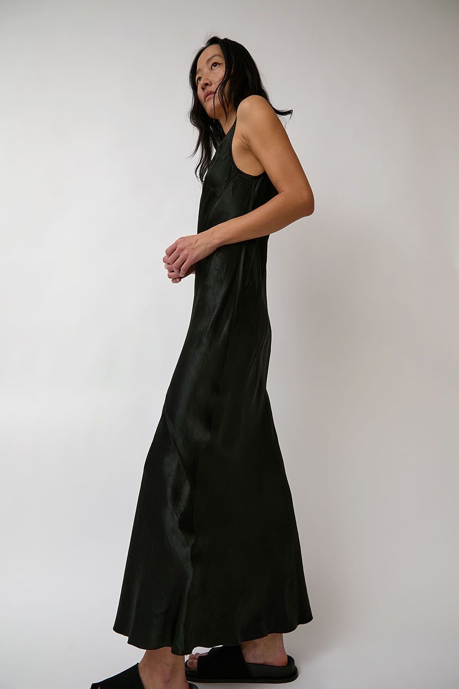 Lauren Manoogian Luster Bias Dress in Black sold by No. 6 product image thumbnail 4