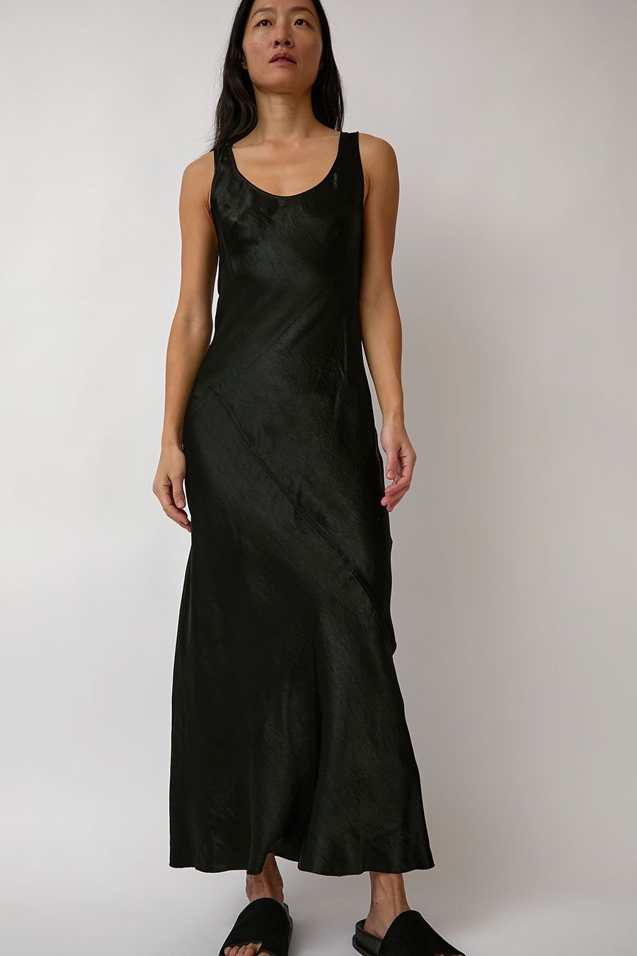 Lauren Manoogian Luster Bias Dress in Black sold by No. 6
