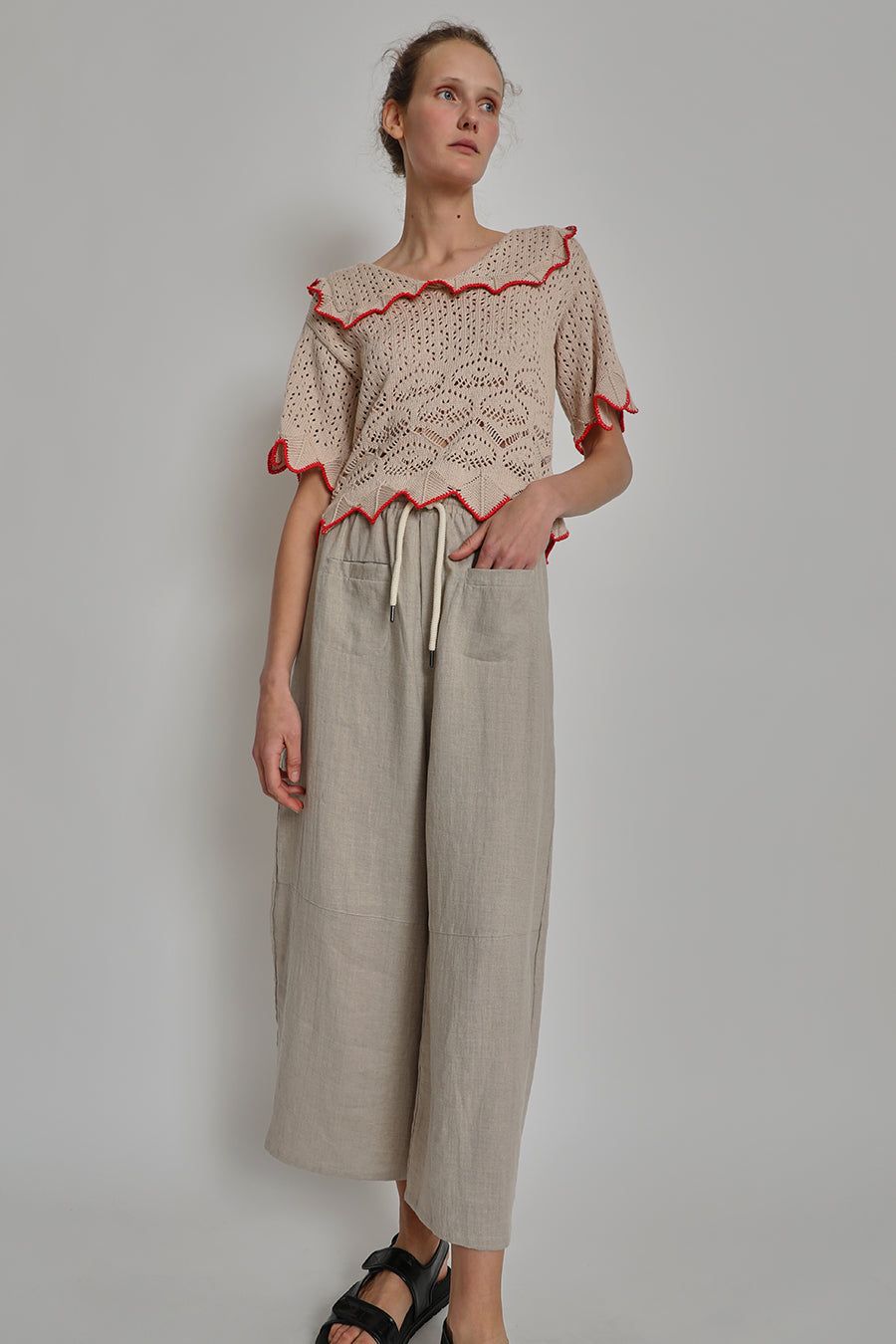 Atelier Delphine Ellery Shirt in Beige and Red sold by No. 6 product image thumbnail 3