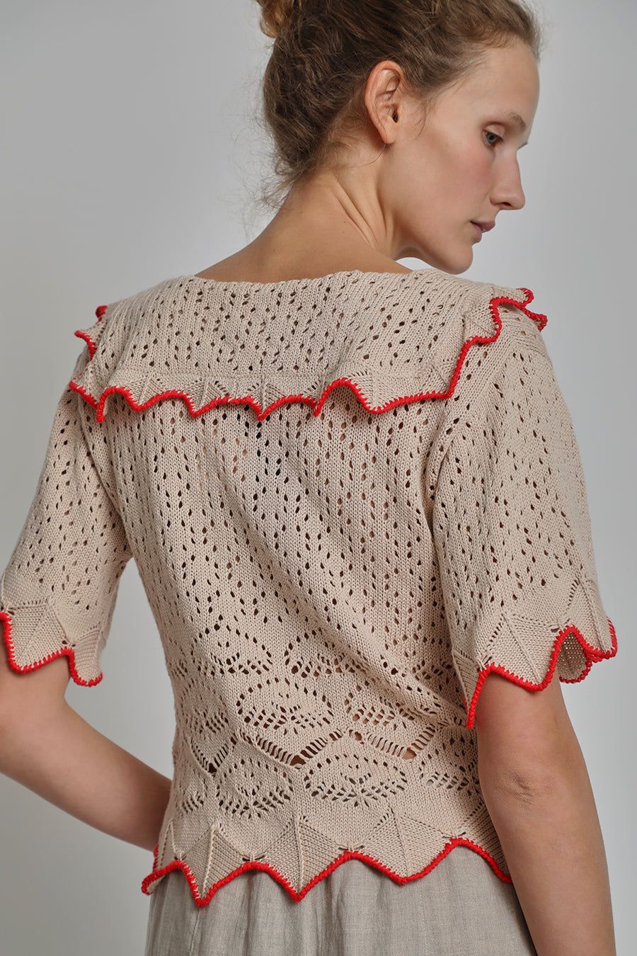 Atelier Delphine Ellery Shirt in Beige and Red sold by No. 6 product image thumbnail 4