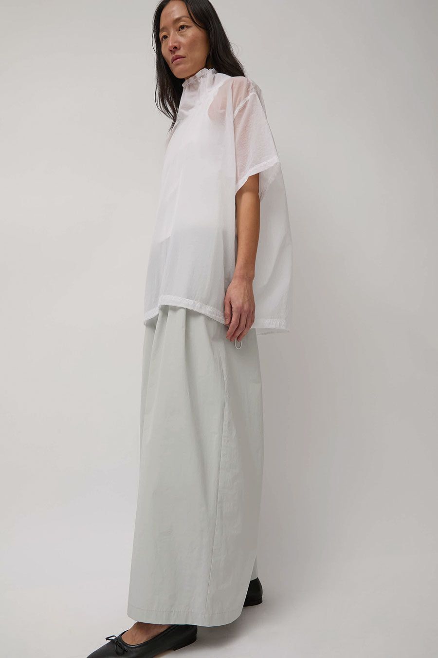 Amomento Sheer Short Sleeve String Anorak in White sold by No. 6 product image thumbnail 4