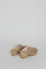 No.6 Dakota Shearling Clog on Mid Heel in Fawn Suede and Bone sold by No. 6