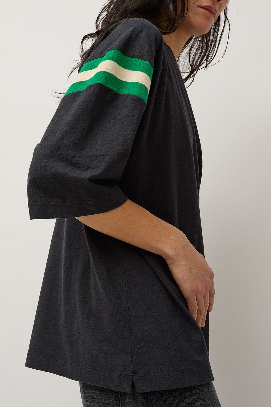 YMC Skate T Shirt in Black Green Ecru sold by No. 6 product image thumbnail 2