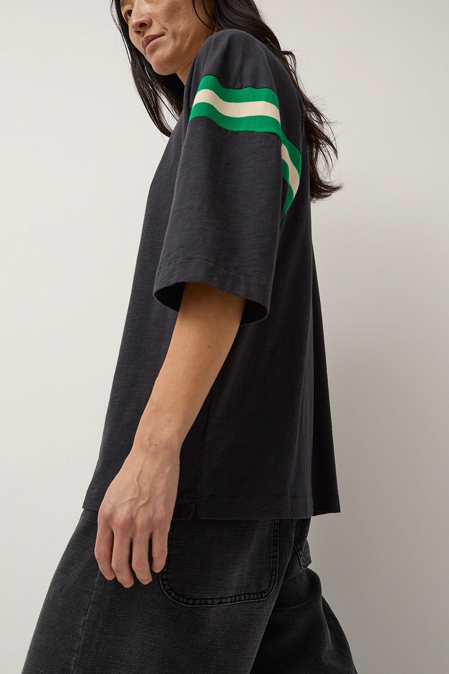 YMC Skate T Shirt in Black Green Ecru sold by No. 6 product image thumbnail 4